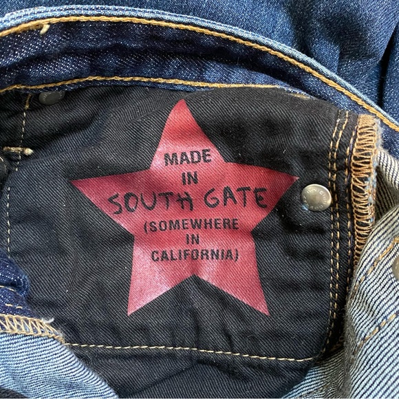 AG Adriano Goldschmied Casablanca low rise waisted crop straight leg blue jeans - Picture 10 of 12